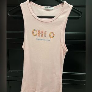 Chi omega pink tank